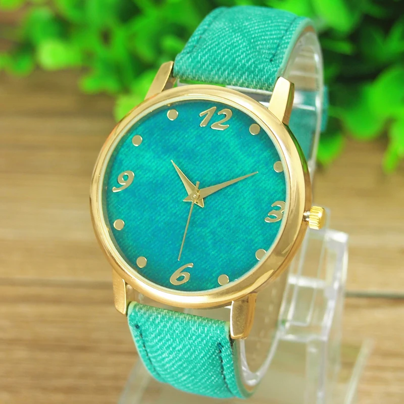 Watches Vosoicar Unisex Casual Women Men Denim Cloth Strap Bracelet