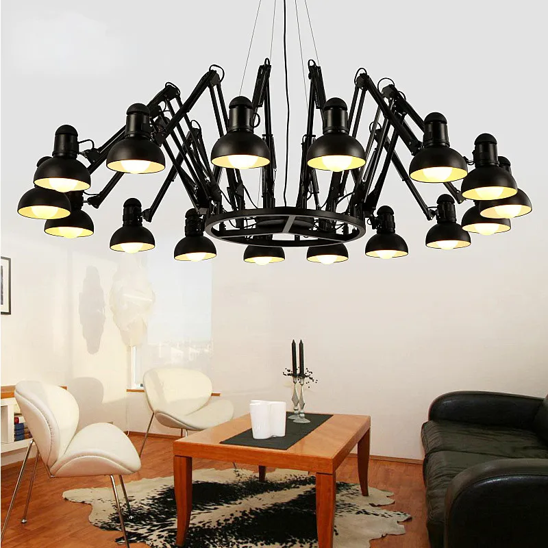 

Spider Chandelier Living Room Restaurant Creative Chandelier Hotel Clothing Store Hanging Lamp Net Cafe Telescopic Office Decor