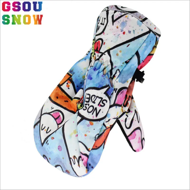 GSOU зимние детские лыжные перчатки Детские Зимние для сноуборда