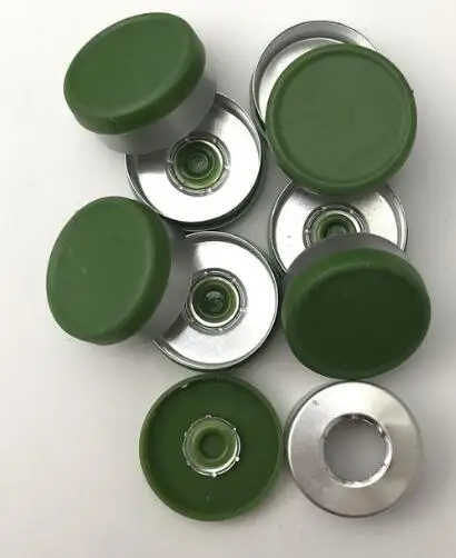 1000 шт 20 мм алюминиевые пластиковые флип-крышки для стеклянных флаконов Цвет Зеленый