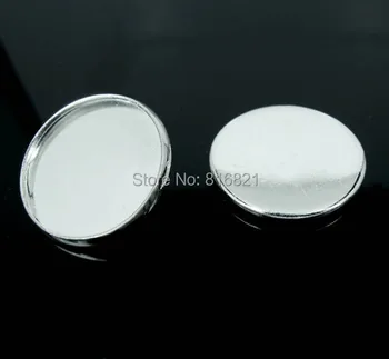 

Blank Round Bezel Settings Cabochon Base Findings for Floating Charm Lockets Making Silver Plated 8mm 10mm 12mm 14mm 20mm 23mm