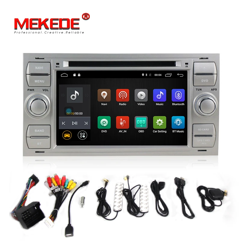 7 &quotAndroid 1 Автомобильная магнитола dvd для фокуса/Transit/Galaxy/Mondeo/Fiesta/C max/S max/Kuga/разъем