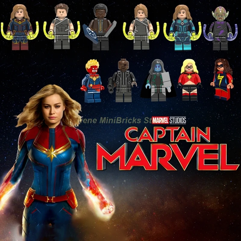 

Avengers Endgame Captain Marvel Skrull Nick Fury Phil Coulson Carol Danvers Building Blocks Toys for Children Avengers Thor Hulk