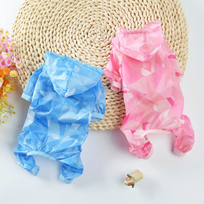 

Cute Dog Raincoat Summer Four Feet Dog Raincoat Pet Water Proof Clothes Lightweight Rain Jacket Pet Supplies