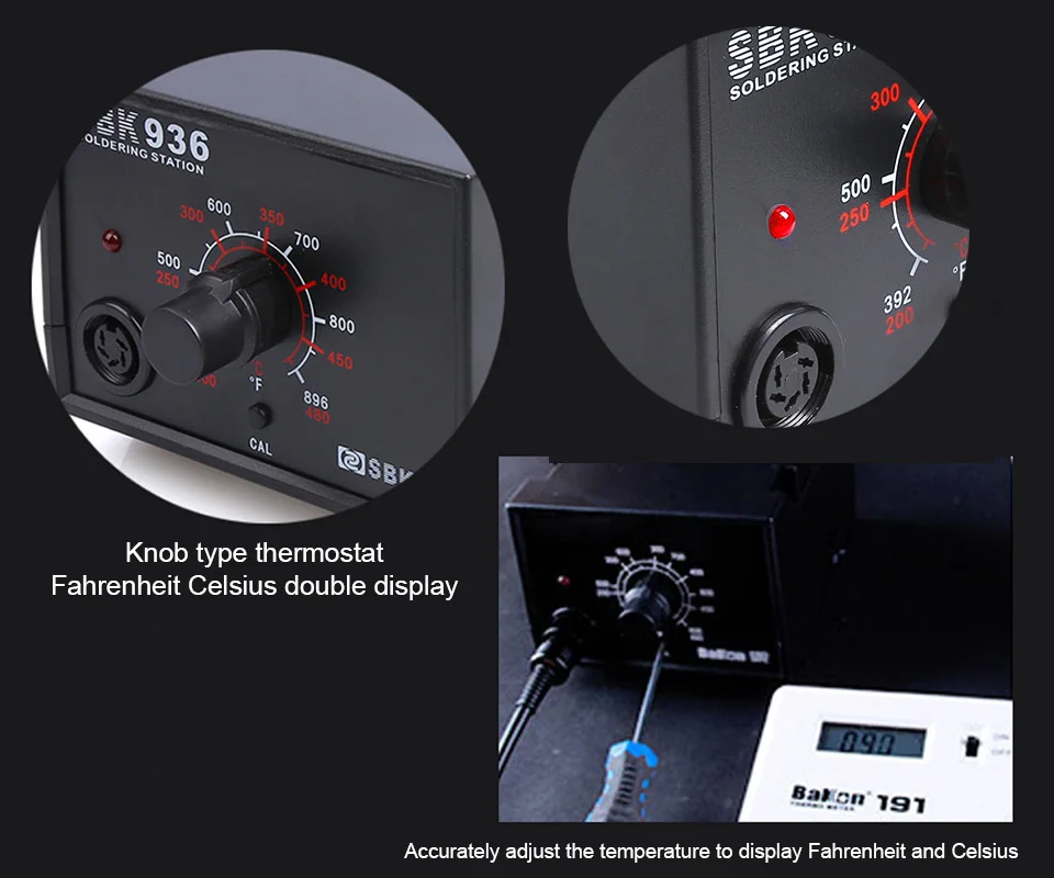 BAKON SBK936 электрическая паяльная станция термостатный антистатический электрический утюг с портативной ручкой