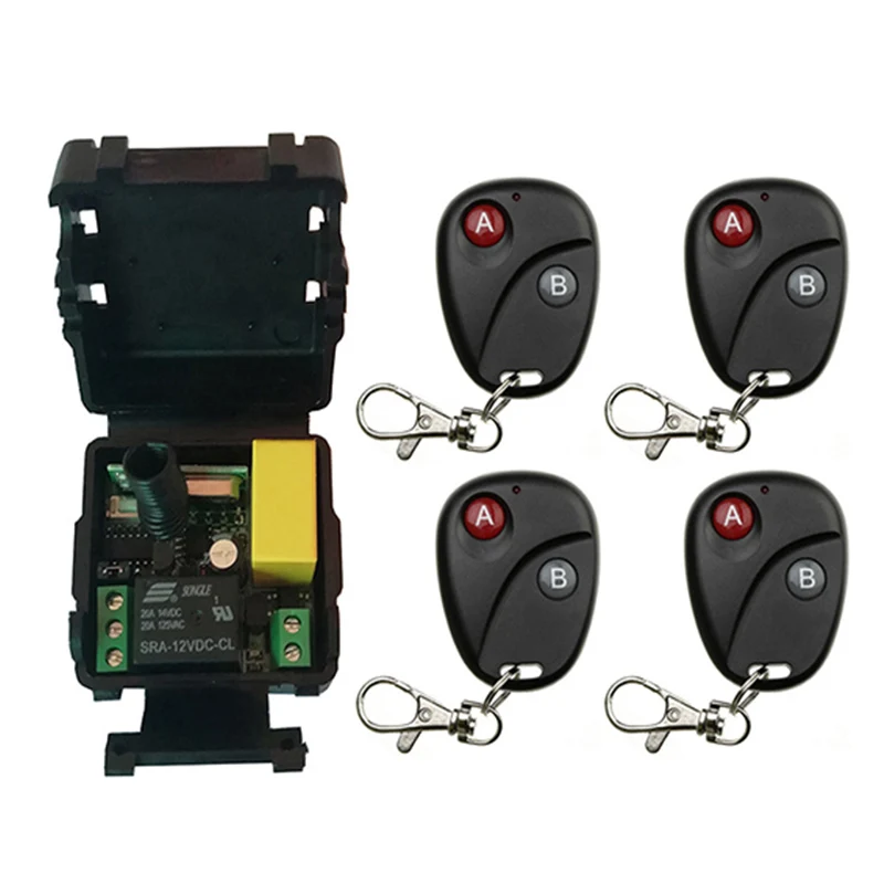 

433 Mhz Universal Wireless Remote Control Switch AC220V 1CH Relay Receiver Module and RF Transmitter Electronic Lock Control Diy