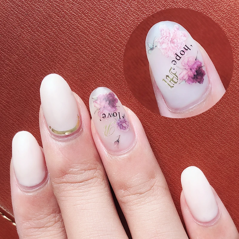 1 лист розы стикеры 3D на ногти Nail Art японский дизайн клей цветочный Маникюр для ногтей для украшения ногтей