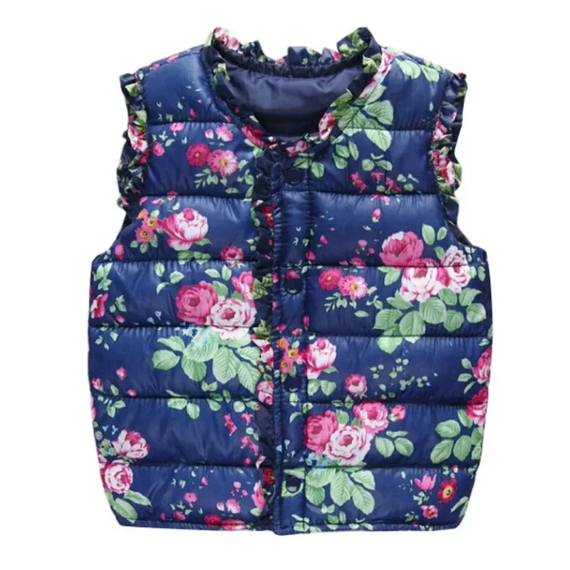 

Newborn Autumn Winter Vest Baby Boy Girl Print Wearing Vest Children Cotton Warm Outwear Coat Children Clothes