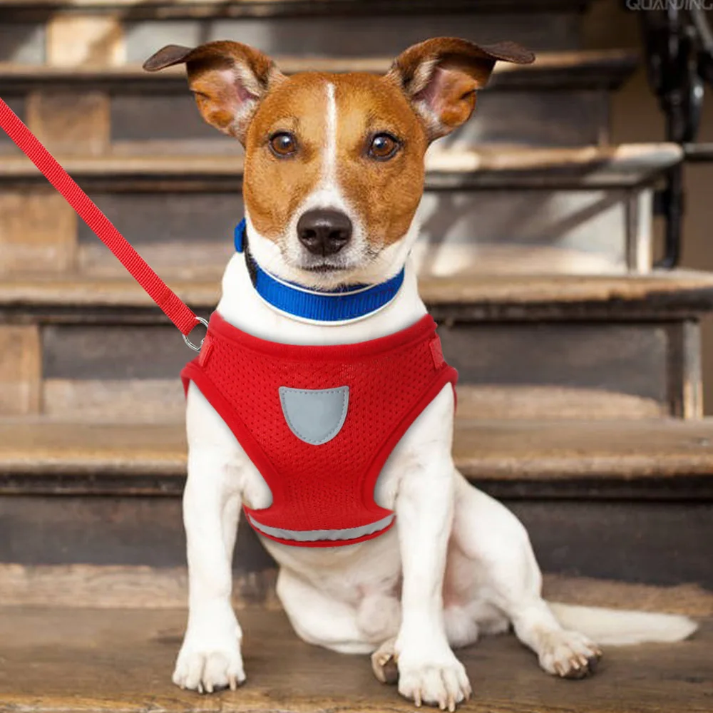 Dog Harness Adjustable Soft Breathable Dog Cat Control Dog Collar Vest