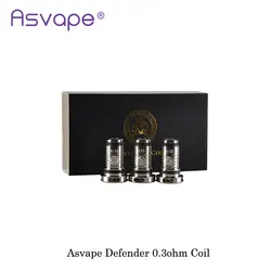 (Шт./лот) Asvape защитник 0.3ohm SS316 Sub Ом катушки Best матч с электронной сигареты Asvape защитник Starter Kit 1200 мАч