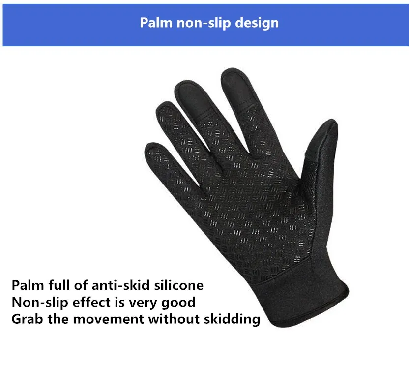 Теплые ветрозащитные водонепроницаемые перчатки с сенсорным экраном, флисовые перчатки для катания на лыжах, бега, спортивные перчатки высокого качества