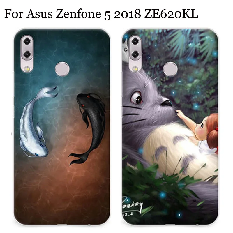 Мультяшные Чехлы для Asus Zenfone 5 2018 чехол Zenfone5 мягкая задняя крышка ASUS ZE620KL оболочка |