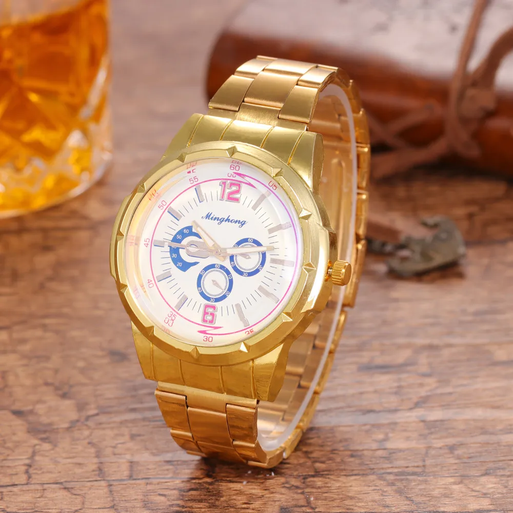 

Luxury Watch Fashion Stainless Steel Watch For Men's Quartz Analog Wrist Men's watch Wrist Party decoration suit Dress Watch