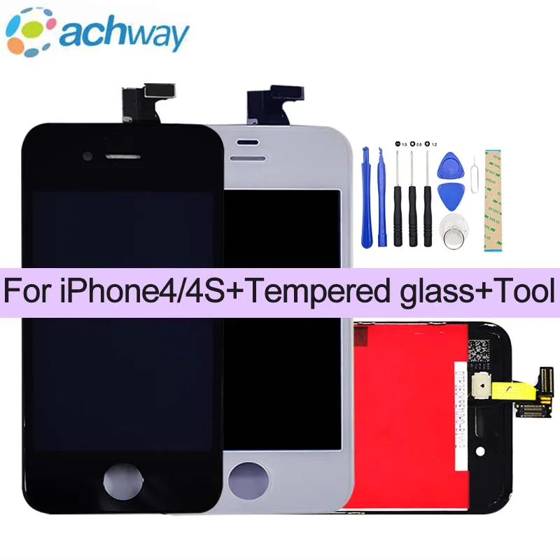 For iPhone4 4S+Tempered glass+Tool