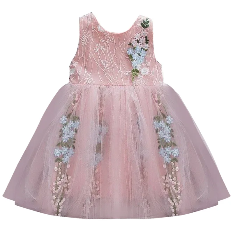 

Girls Dress 2019 Baby Girl Princess Dresses For Girls Summer Clothes Kids Party Dresses Cute Children Embroidery Flowers Dress