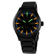 EPOCH 7019 г стальной ремешок водонепроницаемый 100 м 63 Тритий газовые трубки светящиеся мужские модные механические часы наручные часы