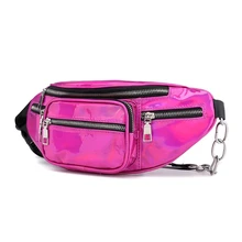 Женская Лазерная поясная сумка кошелек нагрудная сумка для путешествий сумка на молнии