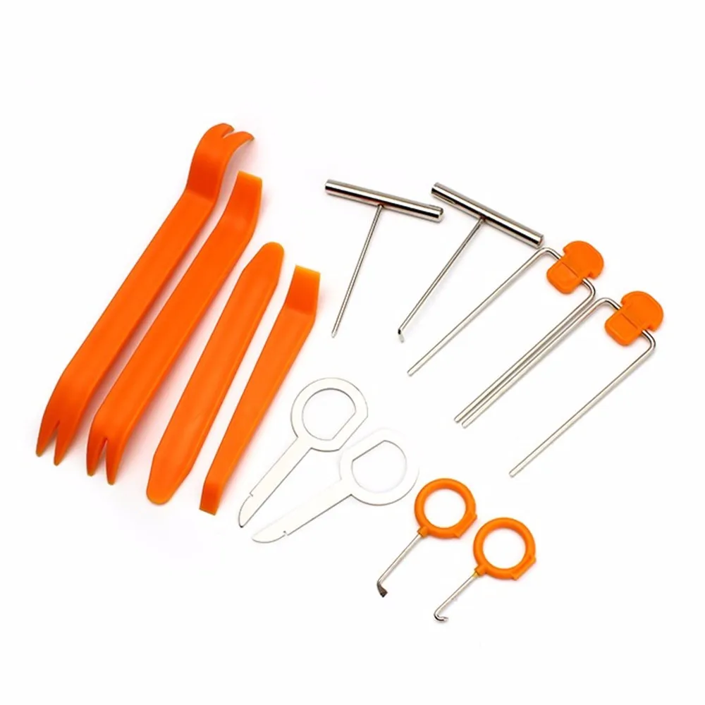 

12Pcs Plastic Car Auto Door Radio Panel Trim Dash Audio Removal Installer Tool Kit Audio Disassembly Tool