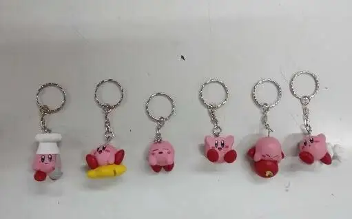 

6pcs/set Land Kirby Keychains game Anime Action Figure PVC New Collection figures toys Collection for Christmas gift
