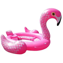 Гигантский надувной фламинго поплавок надувной Ride-ons озеро остров водные игрушки Забавный бассейн плот 6 7 взрослых детская вечеринка