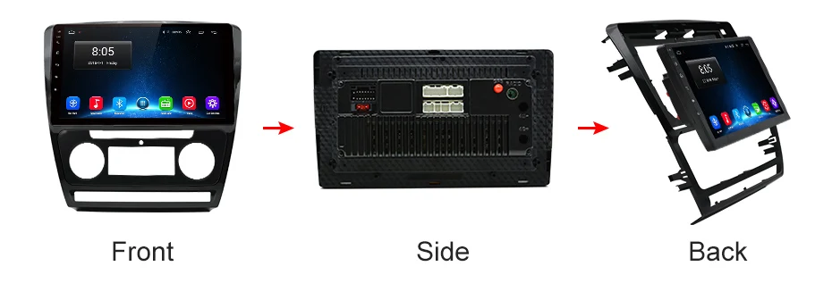Top AWESAFE 2 din Android 8.1 Car Radio Multimedia video player gps navigation For SKODA Octavia 2 2008 2009 2010 2011 2012 2013 A5 19