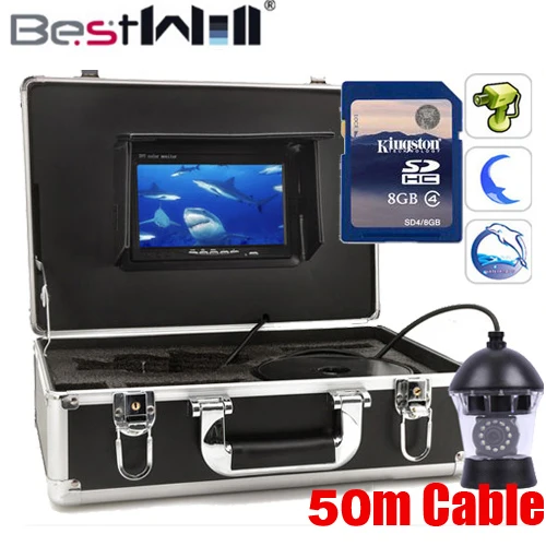 

50m Sony color CCD PTZ 360 Rotatable fishing camera 360 rotation Underwater video camera with DVR 360 degree fish video camera