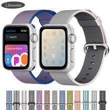 Спортивный тканый нейлоновый ремешок для apple watch band 44 мм/38 мм Iwatch band 42 мм/40 мм correa браслет ремешок для apple watch 4/3/2/1
