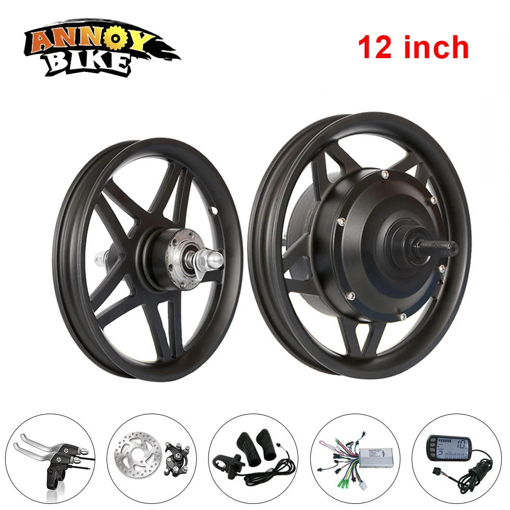 Excellent 12 inch Motor Wheel Kit Bicicleta Electrica Hub Motor 36V48V250W Electric Bicycle Motor Drive Wheel Ebike Motor High Speed 1