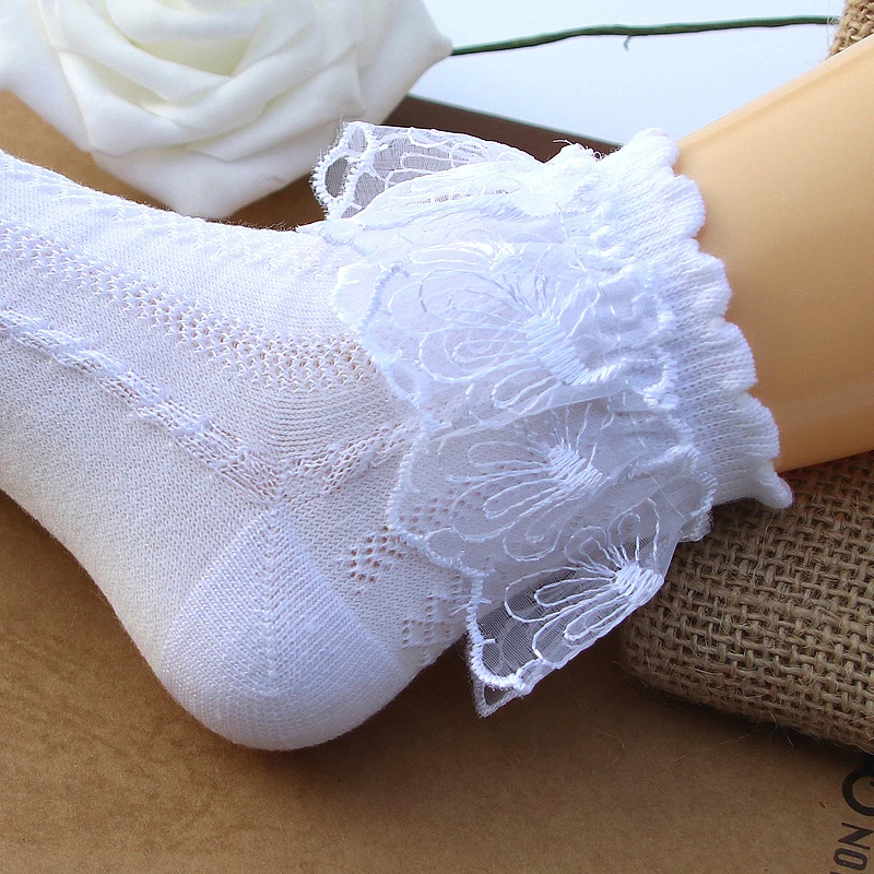 Новые летние кружевные носки для маленьких девочек Белые и розовые хлопковые сетчатые короткие носки для девочек детские дышащие танцевальные носки принцессы