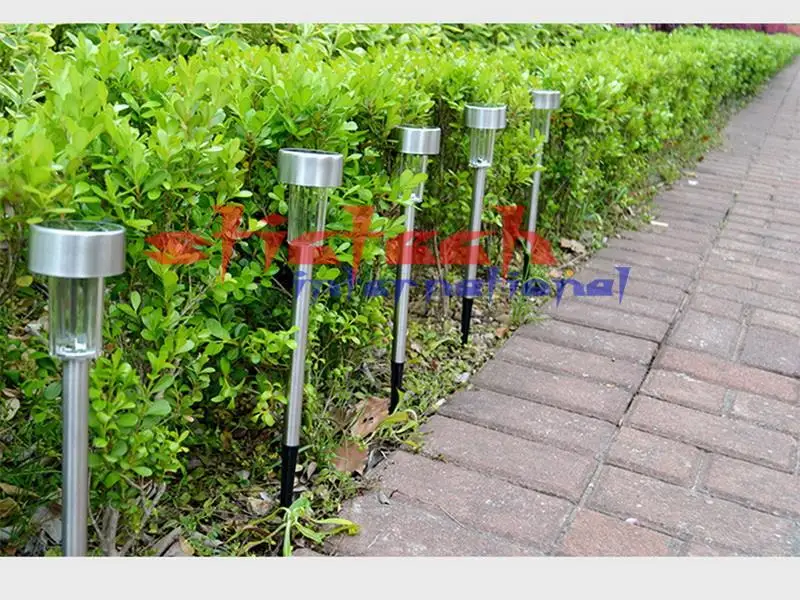 

by dhl or ems 50pcs Solar panel LED Spike Spot Light Spotlight Landscape Garden Yard Path Lawn Solar Lamps Outdoor Sun Light