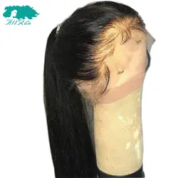 AllRun 13*4 синтетические волосы на кружеве парик бразильские волосы прямые синтетические на кружеве человеческие волосы Искусственные парики