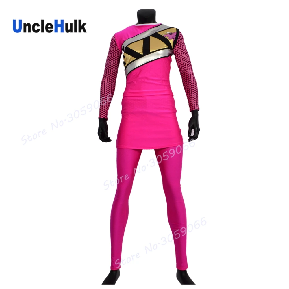 Kyoryusentai Zyuranger Ptera розовый рейнджер(без капюшона) Amy Косплей Костюм | UncleHulk