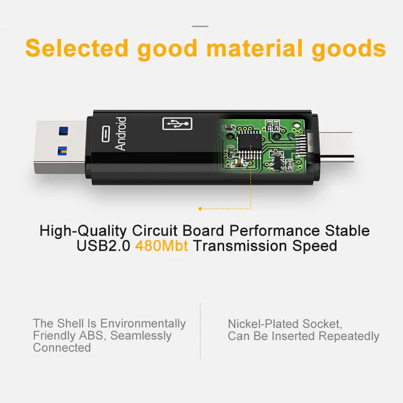 Micro USB 3.0 Smart Card Reader To Type-C Flash Drive Adapter For Computer Laptop Accessories OTG Multi-Function TF Card Gadget Micro USB 3.0 Smart Card Reader To Type-C Flash Drive Adapter For Computer Laptop Accessories OTG Multi-Function TF Card Gadget
