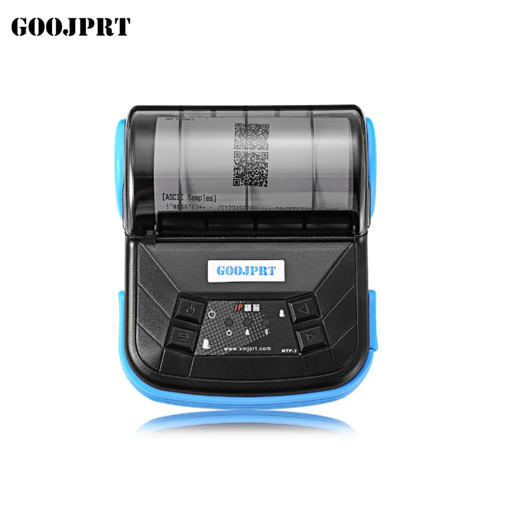 80 мм bluetooth принтер термопринтер термочековый принтер bluetooth android Мини 80 мм Термопринтер bluetooth mtp3 - Цвет: Синий