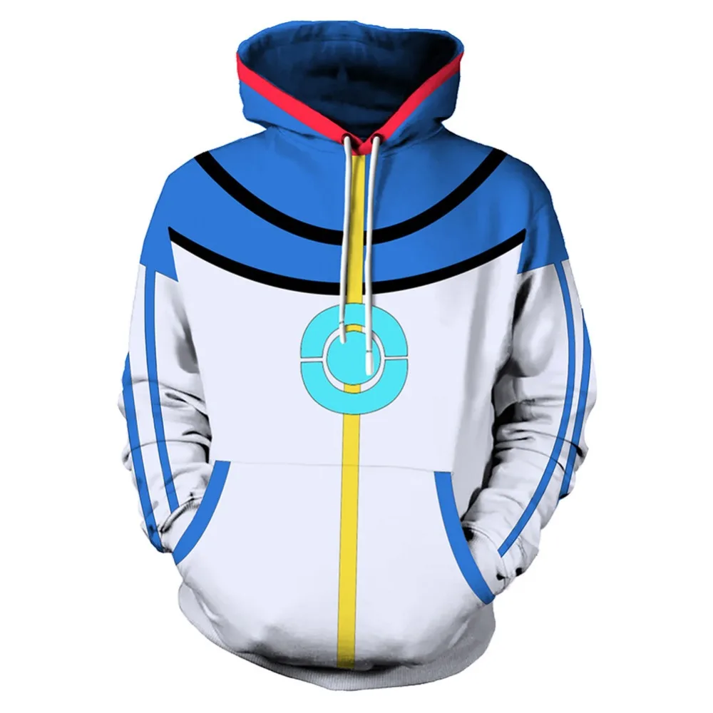 Adult Men Women 3D Print Poke Ball Print Hoodie Pokemon Go Hooded Hoodies Pullover Tops Hoody Clothing