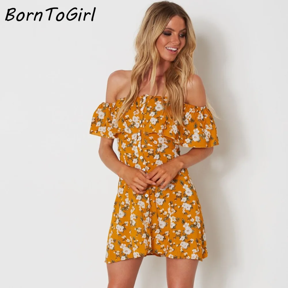 Yellow Linen Shirt Dress