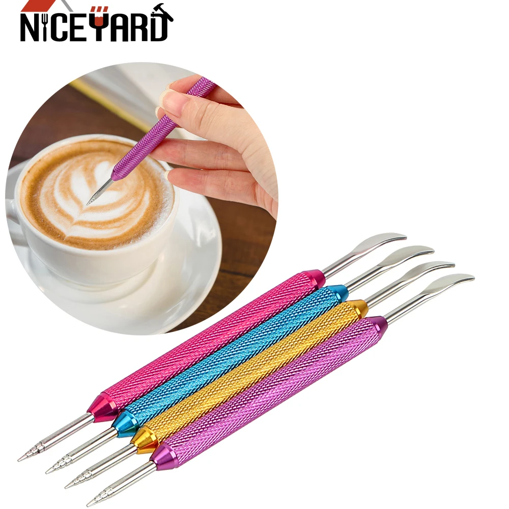 NICEYARD 1 шт. инструмент для бариста нержавеющая сталь сделай сам иглы дизайна кофе