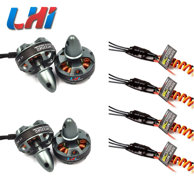 Радиоуправляемый самолет 4x Emax Blheli 12a + 2204 2300kv Brushelss для квадрокоптера Qav 250 210 180 220 |
