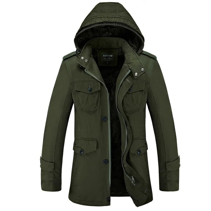 Large size 6XL men's cotton jacket 2018 fashion men's autumn and winter plus velvet thick warm coat jacket men's coat Large size 6XL men's cotton jacket 2018 fashion men's autumn and winter plus velvet thick warm coat jacket men's coat