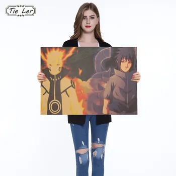 

Japanese Classic Cartoon Movie Naruto A Style Kraft Paper Poster Bar Cafe Wall Sticker Decorative Painting