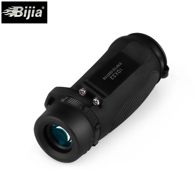 BIJIA 10X32 قوية بحري الخاص أحادي 2 الألوان البصرية عدسة BAK4 بريزم تلسكوب مع كليب