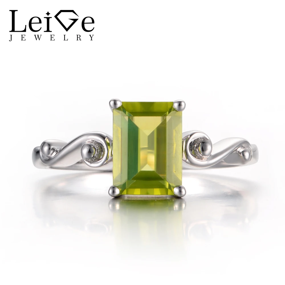 Natural Round Cut Emerald Gemstone 925 Sterling Silver Solitaire Wedding Ring
