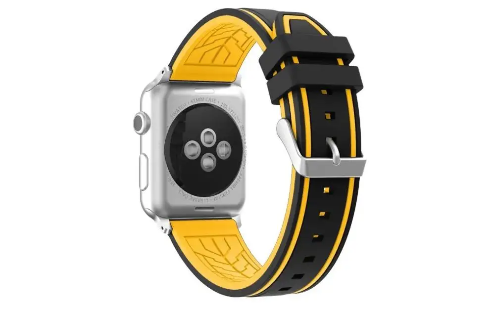 HOKE новый двойной цветной смешанный силиконовый ремешок для часов Apple Watch серии 1/2