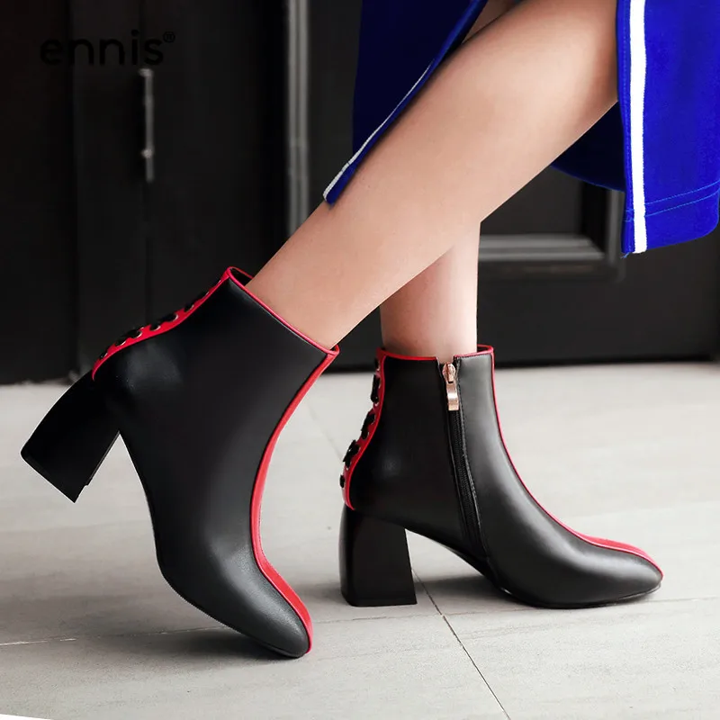 thick high heel boots