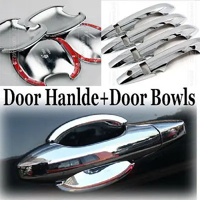 Подходит для 07 11 HONDA CRV CHROME хромированная умная дверная ручка + крышка чаши|Детали