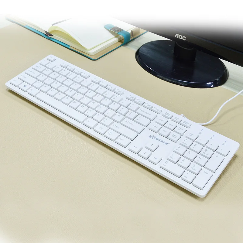 

Waterproof USB Keyboard , Comfortable Quiet Chocolate Keys , Durables Ultra-Slim Wired Computer Keyboard For PC , Windows 10/8/7
