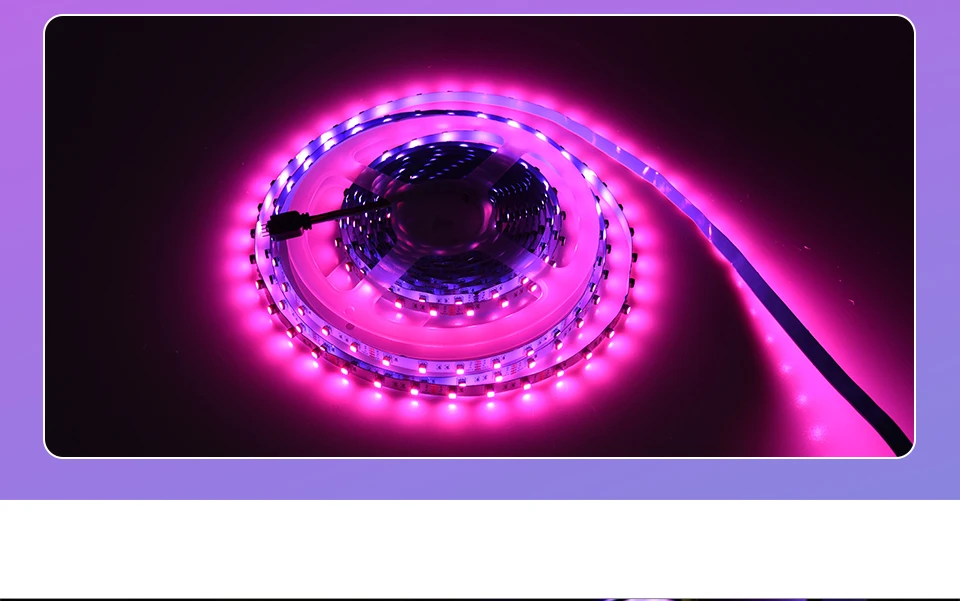 SATA RGB LED Strip Light Ribbon Tape 12V SMD 3535 Super Bright with Remote Controller Neon Background Light for PC Computer Case (10)