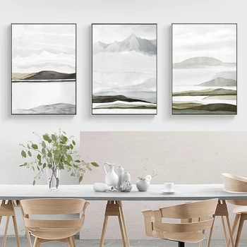 

Chinese Abstract Oil Pianting on Canvas Posters and Prints Wall Art Canvas Light Luxury Abstract Mountain Pictures Living Room