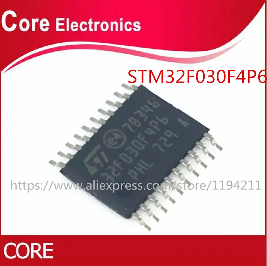 

50pcs/lots STM32F030F4P6 STM32F030 MCU ARM 16K FLASH 20TSSOP best quality