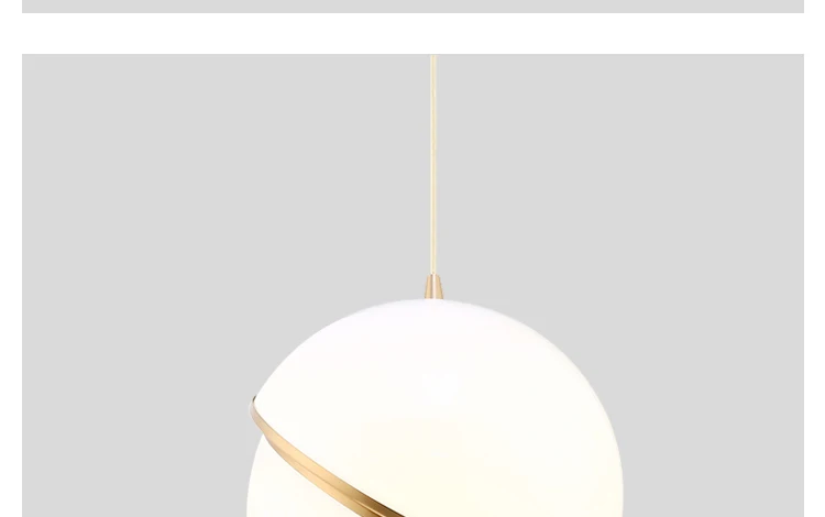 Современный подвесной светильник с белым шаром, круглый подвесной светильник для гостиной, подвесной светильник для кухни